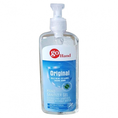 Go Hand Original Hand Sanitizer Gel Kills 99.9 % Of Illness Causing Germs Antibacterial & Antiviral 500 mL